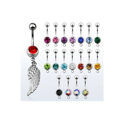 Piercingate piercing do pupíku křídlo PBV00591 Čirá