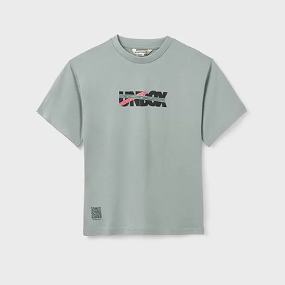 MAYORAL Тениска "unbox" в сиво-зелен цвят за момче Mayoral