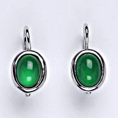 Čištín zlaté přírodní Green agate bílé i žluté zlato - NK 1355