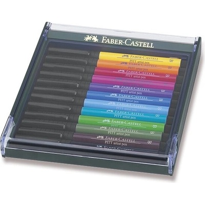 Faber-Castell 267421 Pitt Artist Pen Brush 12 ks základné farby