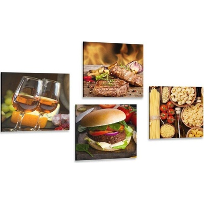 Set obrazů kulinářské umění - 4x 40x40