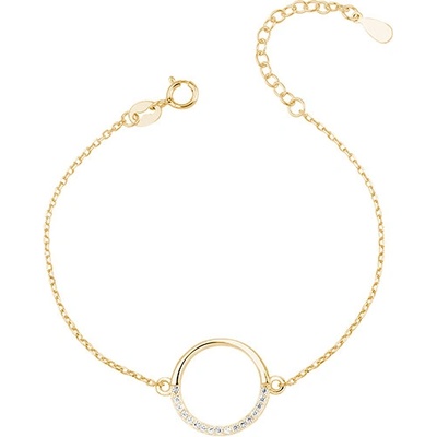 Lunica Stříbrný náramek zlatý KRUH 0773