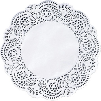 Wimex Dekoračná krajka PAP okrúhla biela 30cm 100 ks