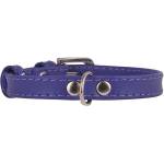 COLLAR Плосък кожен нашийник лилав 21 - 29см, 12мм