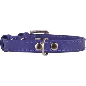 COLLAR Плосък кожен нашийник лилав 21 - 29см, 12мм