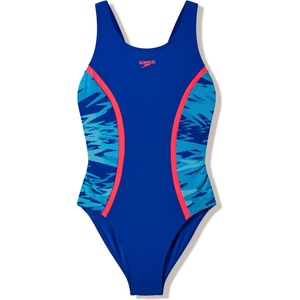 Speedo Детски бански костюм Speedo Kid's Hyperboom Splice Muscleback Swimsuit - Night Watch / Hyper Teal - размер 164 (EU) (750-3082-0216)