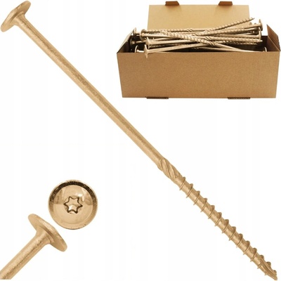 Tesařské Vruty talířové do dřeva 8x220 TORX 50 Ks TC-08220