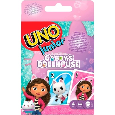 Mattel Карти за игра Uno Junior - Gabby's Dollhouse (JLH17)