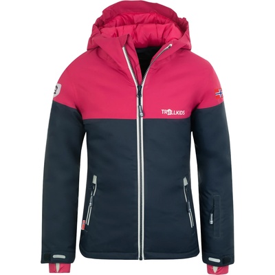 TROLLKIDS Детско ски яке Trollkids Girl's Hallingdal Jacket Winter jacket - Navy / Pink / White - размер 98 (EU) (703-2533-0212)