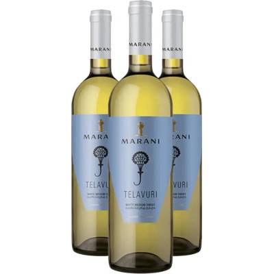 MARANI Marani TELAVURI biele polosladké víno 11,5% 3 x 0,75 l (holá lahev)