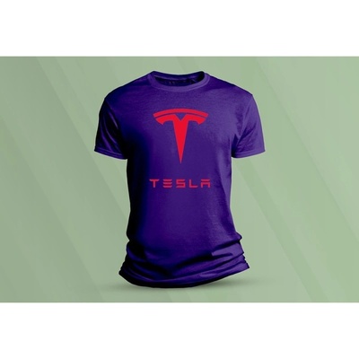 Sandratex dětské bavlněné tričko Tesla 1. purpurová