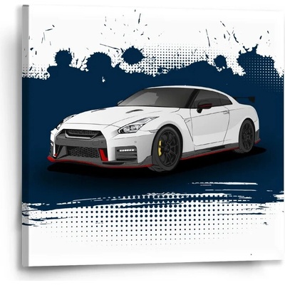 Sablio Obraz Nissan GTR 35 Modrý - 50x50 cm
