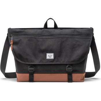 Herschel Чанта за рамо Herschel Cove Messenger Shoulder bag - Black / Saddle Brown - размер 22, 5 l (510-6423-0211)