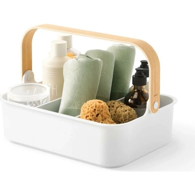 Umbra Organizér stohovatelný BELLWOOD BIN 35,5x25,4 cm bílý/přírodní