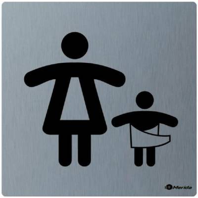 Merida STELLA - nerezový piktogram WC (matky s dětmi), matný