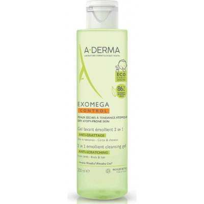 A-Derma Exomega zvláčňující mycí gel 2v1 Tělo a vlasy 200 ml