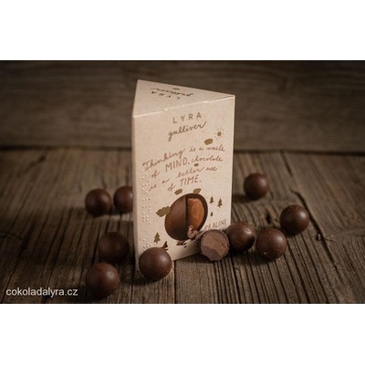 Čokoládovna Lyra GULLIVER PRALINÉ hořké čokoládové pralinky s náplní praliné 120 g