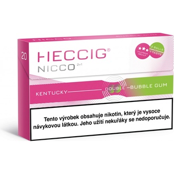 HECCIG Nicco náplň do přístroje Heat Not Burn s nikotinem Bubble gum Krabička