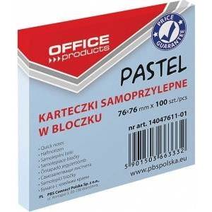 Office Products Adhesive Block OFFICE PRODUCTS, 76x76mm, 1x100 cards. , pastel, blue