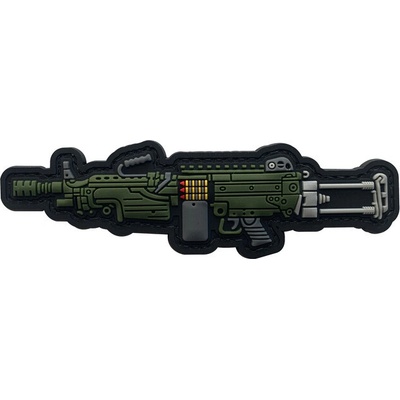 WARAGOD Nášivka M249 3D GUN 11x3.2cm