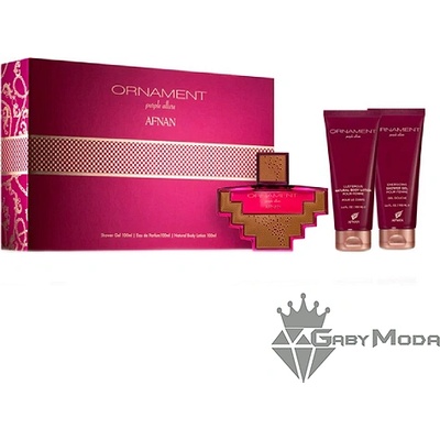 Afnan Ornament Purple Allure - EDP парфюмна вода 100 ml + лосион за тяло 100 ml + душ гел 100 ml - подаръчен комплект за жени (1041705)