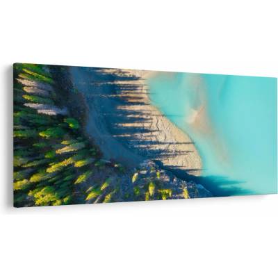 Obraz - Pohľad na jazero, jednodielne 250x125 cm