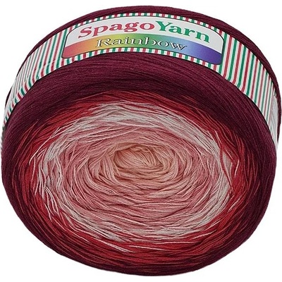 SpagoYarn Rainbow 250 g – 1 ružovo-vínová