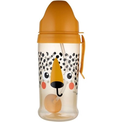 Canpol Неразливаща се чаша със сламка Canpol - BabiesBoo, 350 ml, оранжева (56/510_ora)