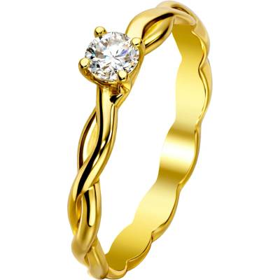 Zlaton Prsten žluté zlato s diamantem 000281007255