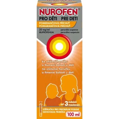 Nurofen pre deti 4% pomaranč sus.por.1 x 200 ml/4,0 g