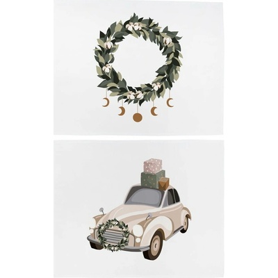 Butter Kings Látkové prestieranie s vianočným motívom Festive Car 2 ks 35x47 cm