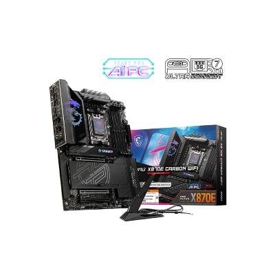 Дънна платка MSI MPG X870E CARBON WIFI (AMD AM5, 4xDDR5, 4xM. 2, 5G LAN, 2.5G LAN, Wi-Fi 7, HDMI, 2xUSB Type-C) ATX (70373)