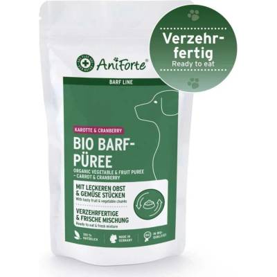 AniForte Bio BARF pyré Mrkev a brusinky 3 x 150 g
