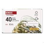 EMOS D3AW03 - Коледна NANO светлина, 4m, 40 LED крушки с нано проводник, IP44, 230V, топло бяла светлина (D3AW03)