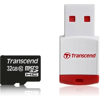 Transcend microSDHC 32GB Class 10 + P3 Card Reader TS32GUSDHC10-P3