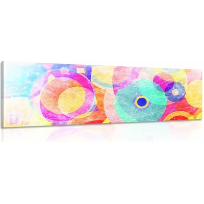 Obraz barevné kruhy - 135x45