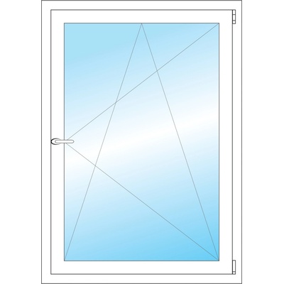 Okna Hned Plastové okno 1200 x 850 mm bílé otevíravé a sklopné pravé