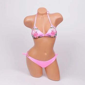 Image 1 of Розов бански с фламинго и екзотични листа