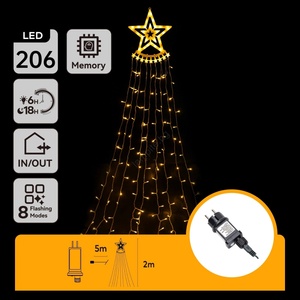 Aigostar - LED външна коледна украса LED/3, 6W/230V 2m IP44 топла бяла светлина (AI1219)