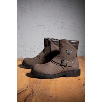 Ducavelli Мъжки боти от естествена кожа - Тъмнокафяви #363749 (363749_Тъмно кафяв)