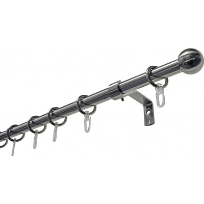 Gardinia Kompletní stylová souprava koule 16 mm vzhled nerezové oceli 160 cm