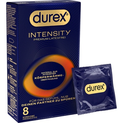 Durex Intense - тънък, безлатексов презерватив (8 бр. )