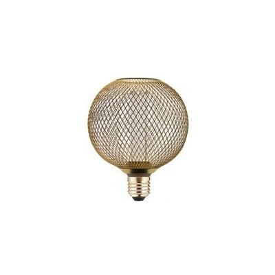 GTV LED SVĚTELNÝ ZDROJ, MŘÍŽKA,C125, E27, 3,5W, 120lm, 1800K, AC220-240V, 320°, zlatý