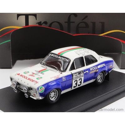 Trofeu Ford england Escort Mki night Version N 33 Rally Rac Lombard 1973 V.preston Jr. P.white Bílá Modrá 1:43
