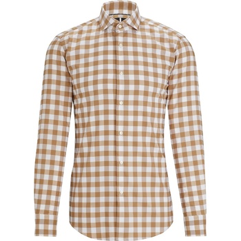 HUGO BOSS Риза с дълъг ръкав Boss Men's P Hank Spread Long Sleeve Oxford Shirt - Beige