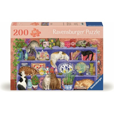RAVENSBURGER Kočky v regálu 200 dílků