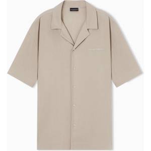 Giorgio Armani Риза Emporio Armani Men's Short Sleeve Plain Shirt - Taupe
