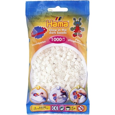 Hama Zažehlovací korálky Hama svítící ve tmě 1000ks v sáčku