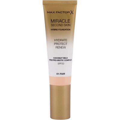Max Factor Miracle Second Skin hydratační make-up SPF20 01 Fair 30 ml