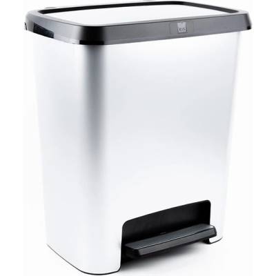 Odpadkový kôš KIS COMPATTA RECYCLING STYLE 20 + 20L stříbrný
